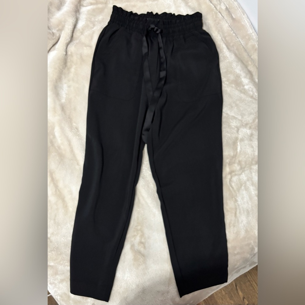 Zara Black Elastic Waist Pants